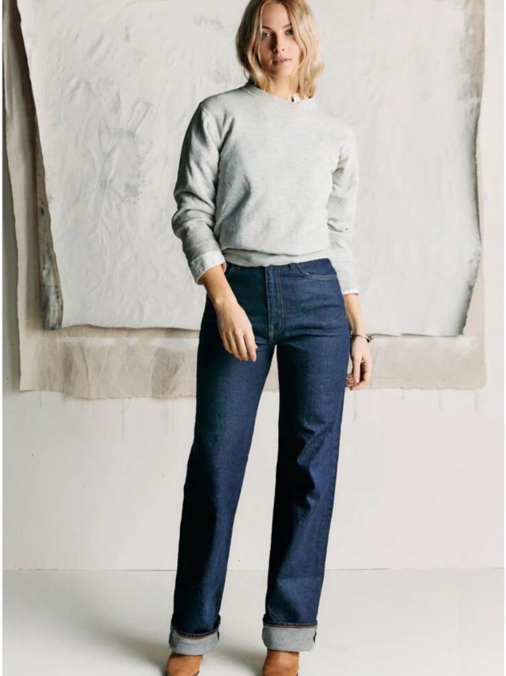 Imogene & Willie Catherine High-Rise Straight Jeans - Dark Blue